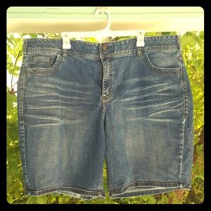 Lane Bryant Bermuda Denim Shorts Plus Size